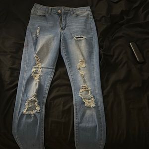 Light blue wash skinny jeans, size small